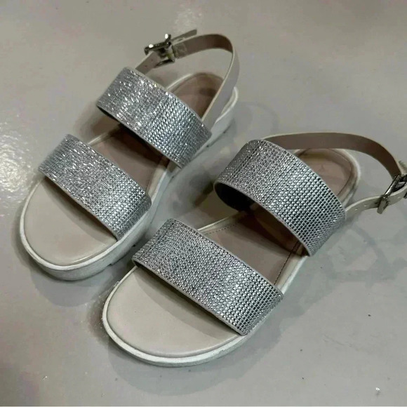 Aldo sparkly rhinestone sandals  Women’s Size 7 US Eliraviel nude shoe - Picture 11 of 11